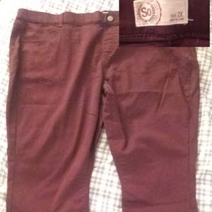 Maroon Jegging 2X